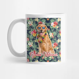 Golden Retriever Summer Funky Hawaiian Mug